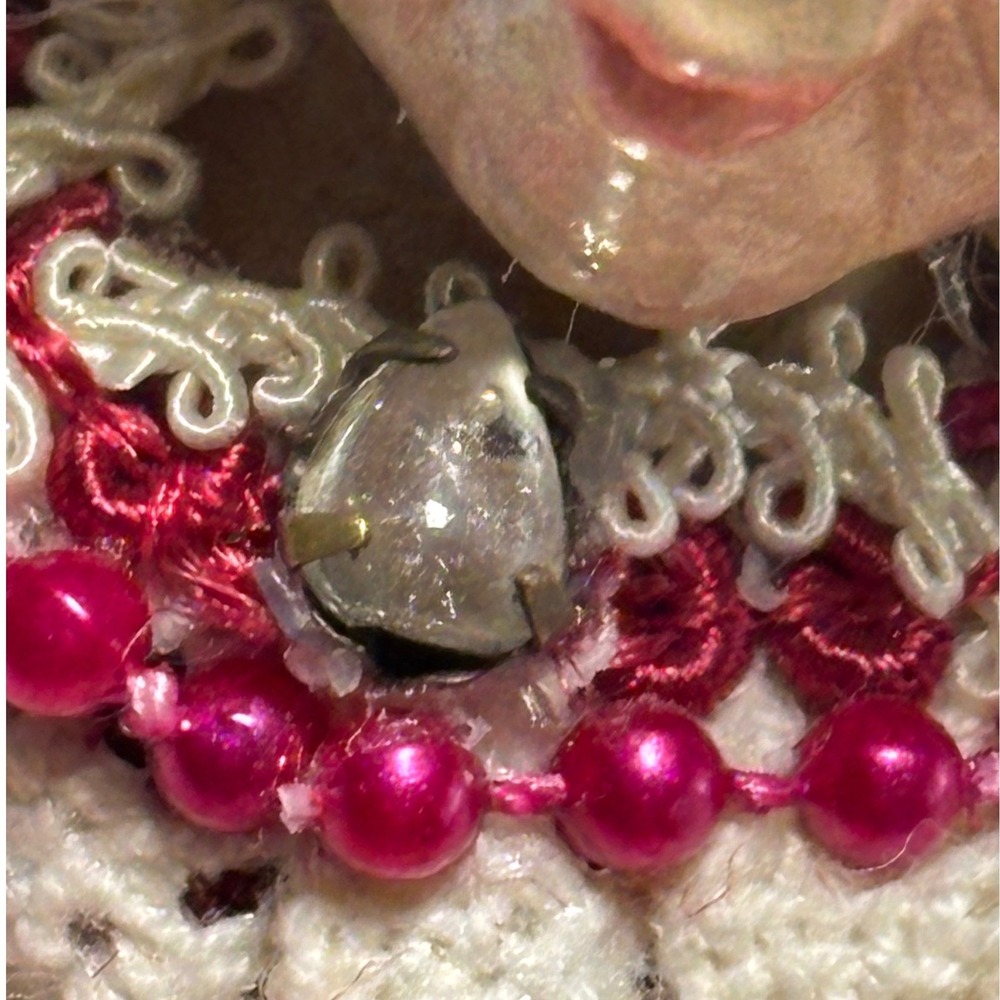 Catherine's Collection Old Lady Teapot Ornament Burgundy Velvet Lace Whimsical - Picture 4 of 11